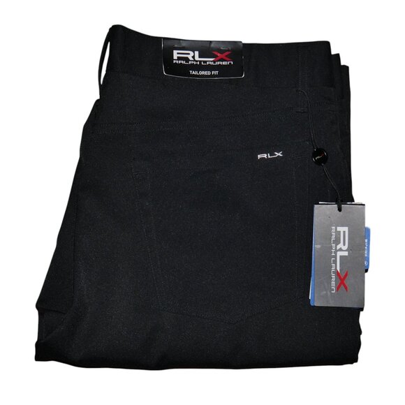 Ralph Lauren RLX Tailored Fit 5 Pocket Tech Pants Size 36x34 Black NWT - Picture 4 of 12